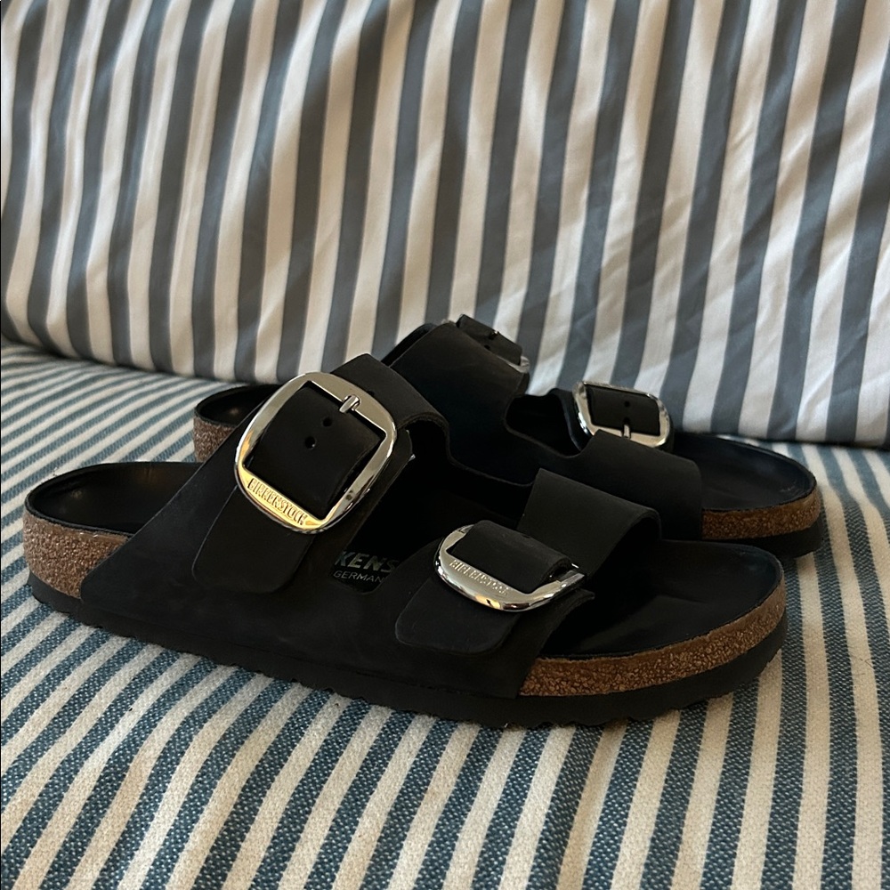 Birkenstock Big Buckle Oiled Leather Black - Picture 2 of 4